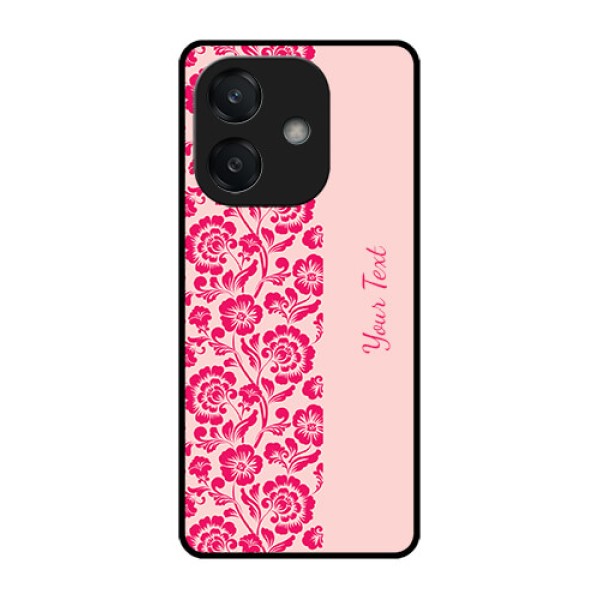 Oppo A3X 4G Custom Glass Phone CaseAttractive Floral Pattern Design