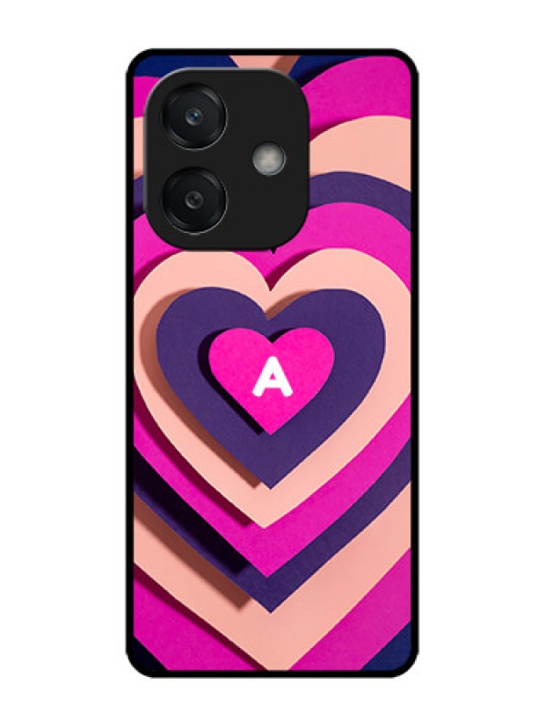 Custom Oppo A3X 4G Custom Glass Phone CaseCute Heart Pattern Design