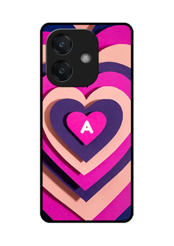 Oppo A3X 4G Custom Glass Phone CaseCute Heart Pattern Design