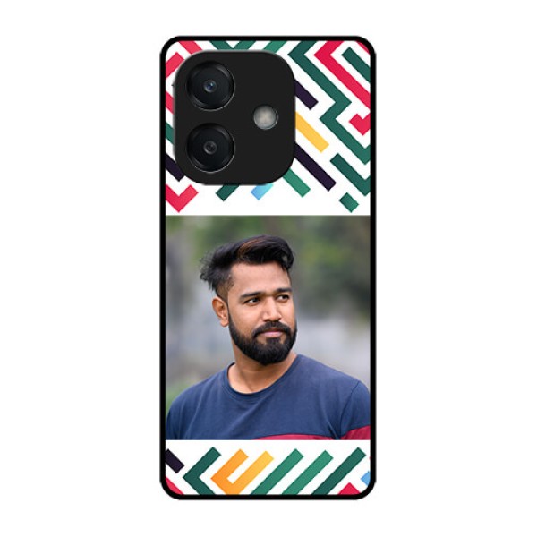 Oppo A3X 4G Custom Glass Phone CaseColorful Maze Pattern Design Oppo A3X 4G Custom Glass Phone CaseColorful Maze Pattern Design