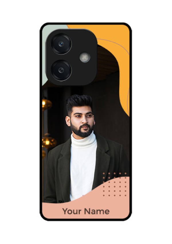 Oppo A3X 4G Custom Glass Phone CaseTri - Coloured Overlay Design