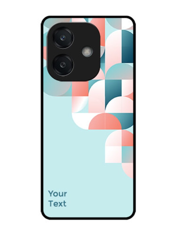 Custom Oppo A3X 4G Custom Glass Phone CaseStylish Semi - Circle Pattern Design