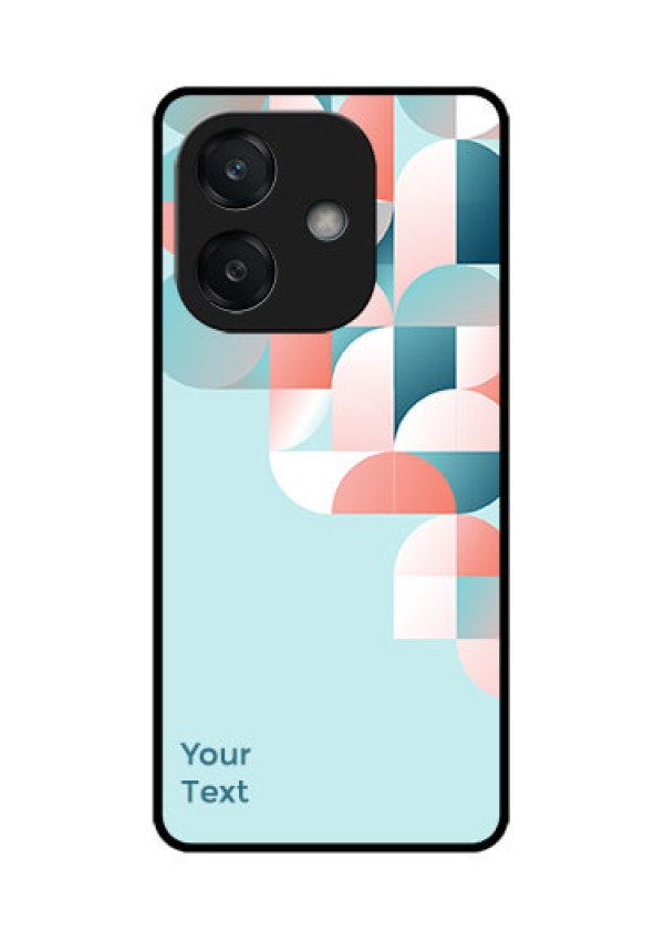 Oppo A3X 4G Custom Glass Phone CaseStylish Semi - Circle Pattern Design