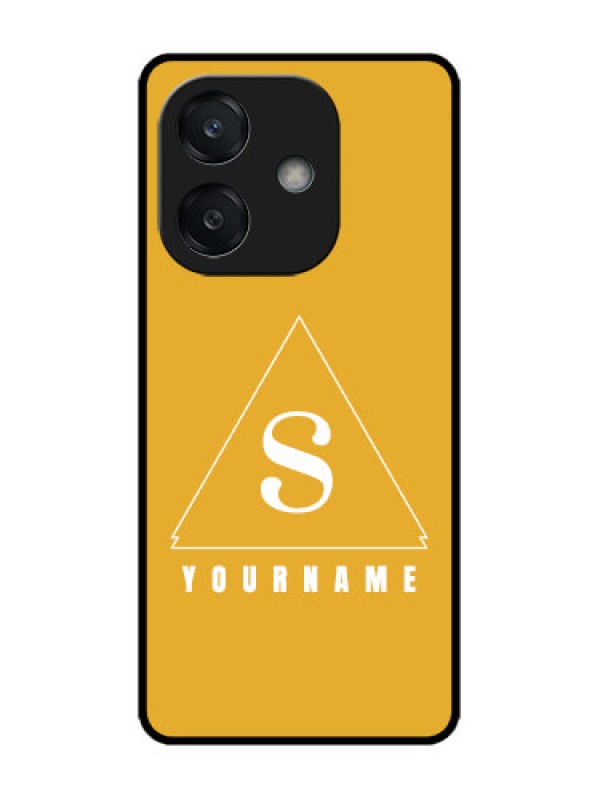 Custom Oppo A3X 4G Custom Glass Phone CaseSimple Triangle Design