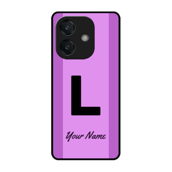 Oppo A3X 4G Custom Glass Phone CaseTricolor Custom Text Design