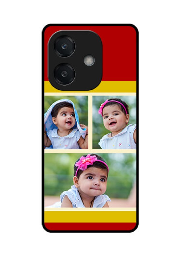 Oppo A3X 5G Custom Glass Phone CaseMultiple Pic Upload Design