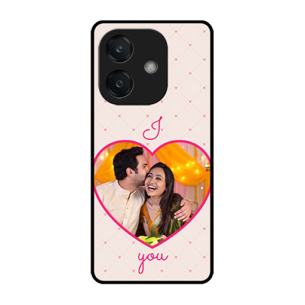 Oppo A3X 5G Custom Glass Phone CaseHeart Shape Design