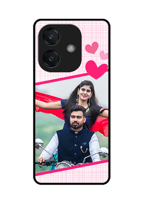 Oppo A3X 5G Custom Glass Phone CaseLove Shape Heart Design