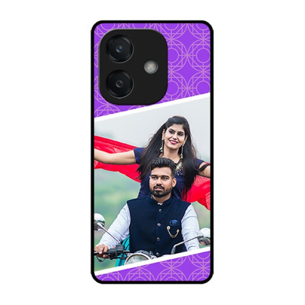 Oppo A3X 5G Custom Glass Phone CaseViolet Color Pattern Design