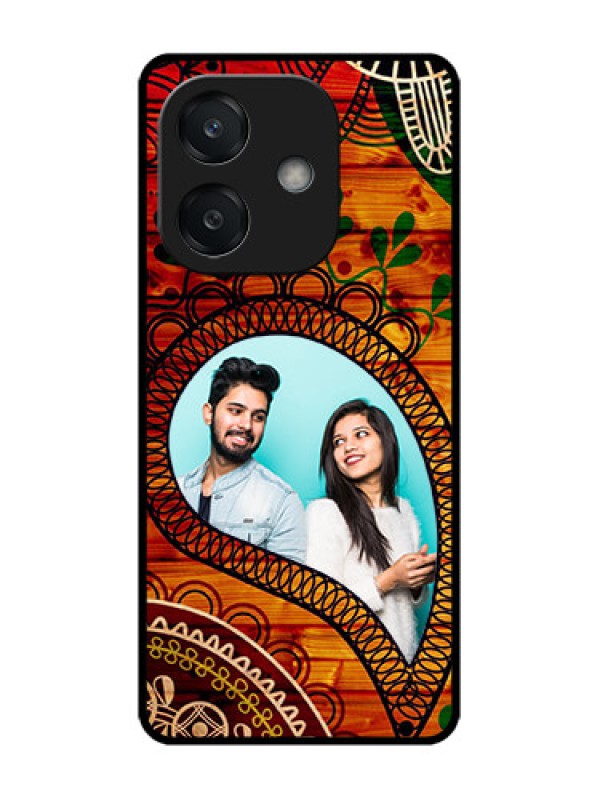 Custom Oppo A3X 5G Custom Glass Phone CaseAbstract Colorful Design