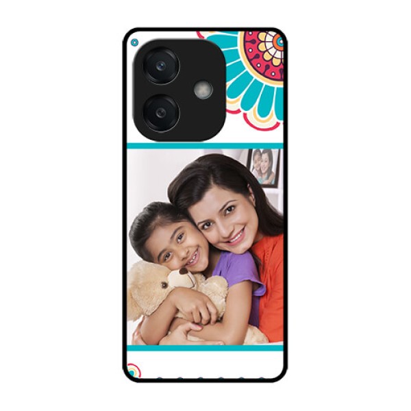 Oppo A3X 5G Custom Glass Phone CaseFlower Design