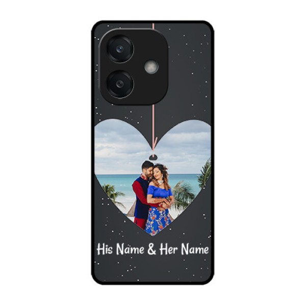 Oppo A3X 5G Custom Glass Phone CaseHanging Heart Design