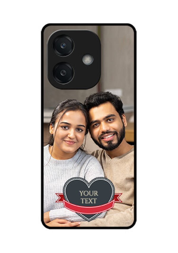 Oppo A3X 5G Custom Glass Phone CaseJust Married Couple Design