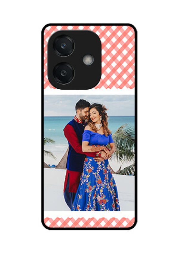 Oppo A3X 5G Custom Glass Phone CasePink Pattern Design