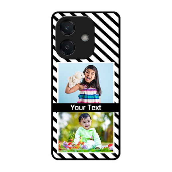 Oppo A3X 5G Custom Glass Phone CaseBlack And White Stripes Design Oppo A3X 5G Custom Glass Phone CaseBlack And White Stripes Design