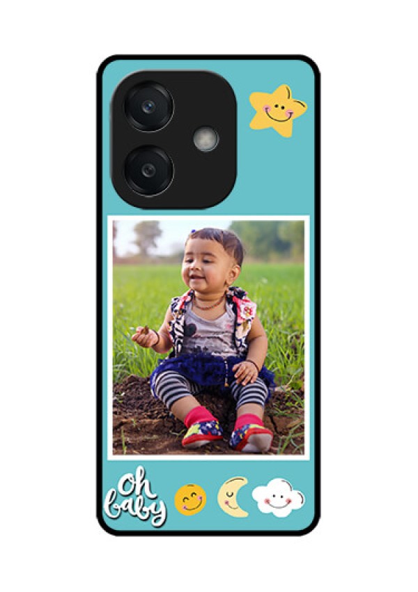 Oppo A3X 5G Custom Glass Phone CaseSmiley Kids Stars Design