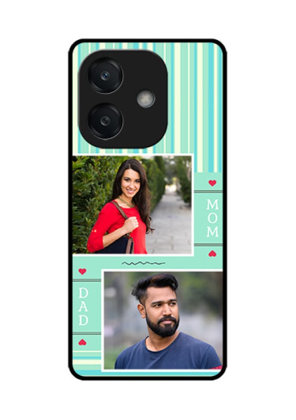 Oppo A3X 5G Custom Glass Phone CaseMom and Dad Pic Design