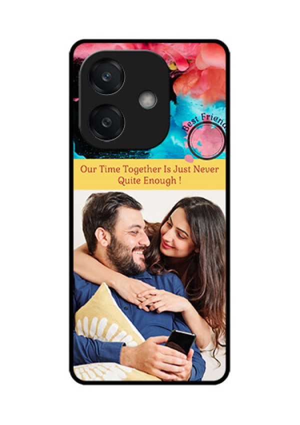 Oppo A3X 5G Custom Glass Phone CaseQuote With Acrylic Painting Design