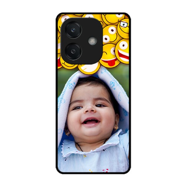 Oppo A3X 5G Custom Glass Phone CaseWith Smiley Emoji Design Oppo A3X 5G Custom Glass Phone CaseWith Smiley Emoji Design