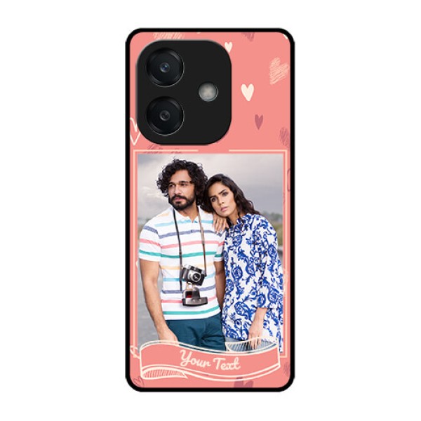 Oppo A3X 5G Custom Glass Phone CaseLove Doodle Art Design