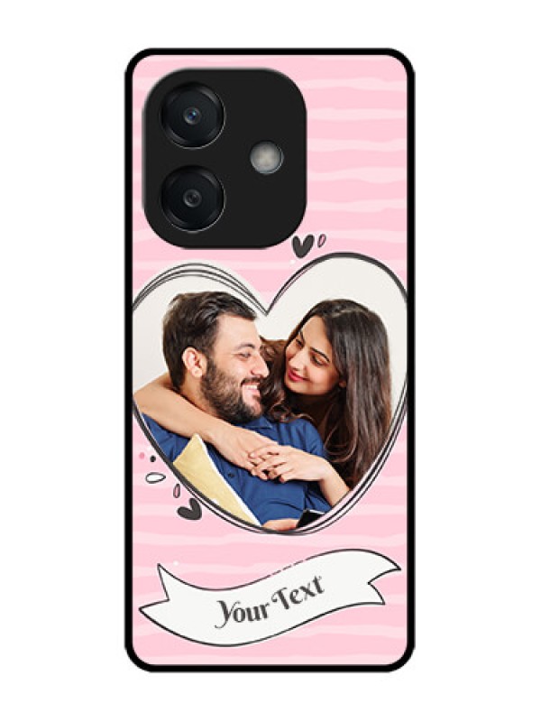 Custom Oppo A3X 5G Custom Glass Phone CaseVintage Heart Design