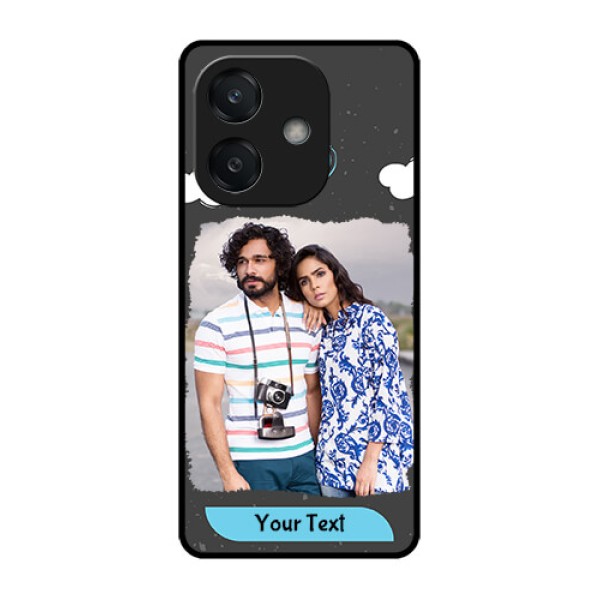 Oppo A3X 5G Custom Glass Phone CaseSplashes With Love Doodles Design Oppo A3X 5G Custom Glass Phone CaseSplashes With Love Doodles Design