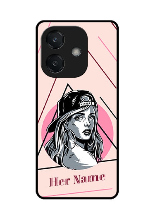 Oppo A3X 5G Custom Glass Phone CaseRockstar Girl Design