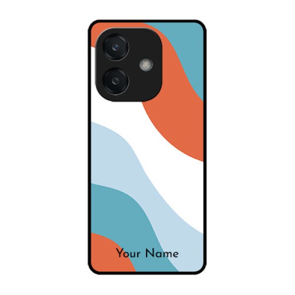 Oppo A3X 5G Custom Glass Phone CaseColoured Waves Design
