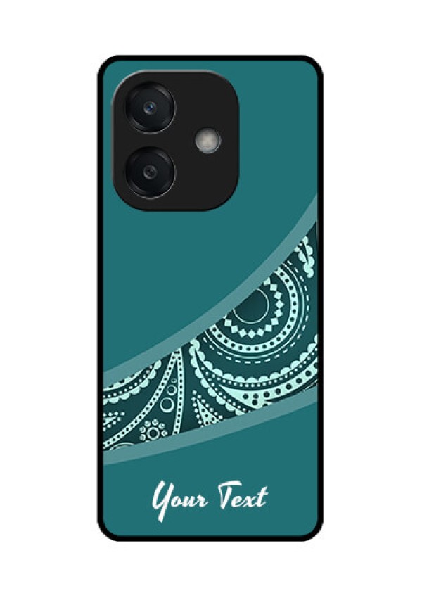 Oppo A3X 5G Custom Glass Phone CaseSemi Visible Floral Design