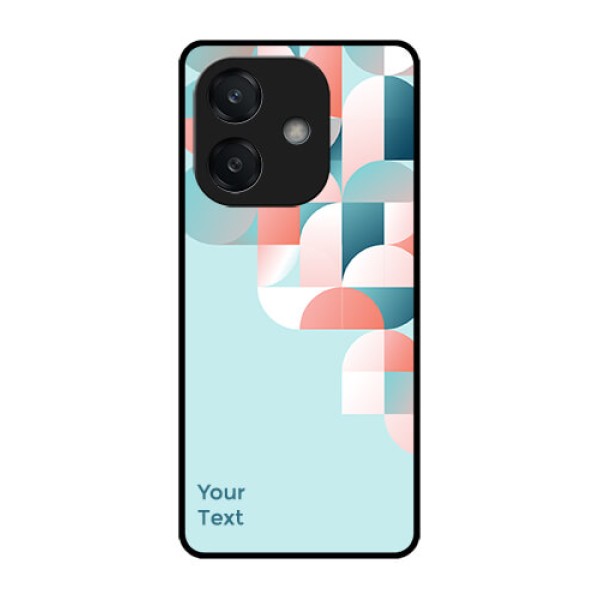 Oppo A3X 5G Custom Glass Phone CaseStylish Semi - Circle Pattern Design