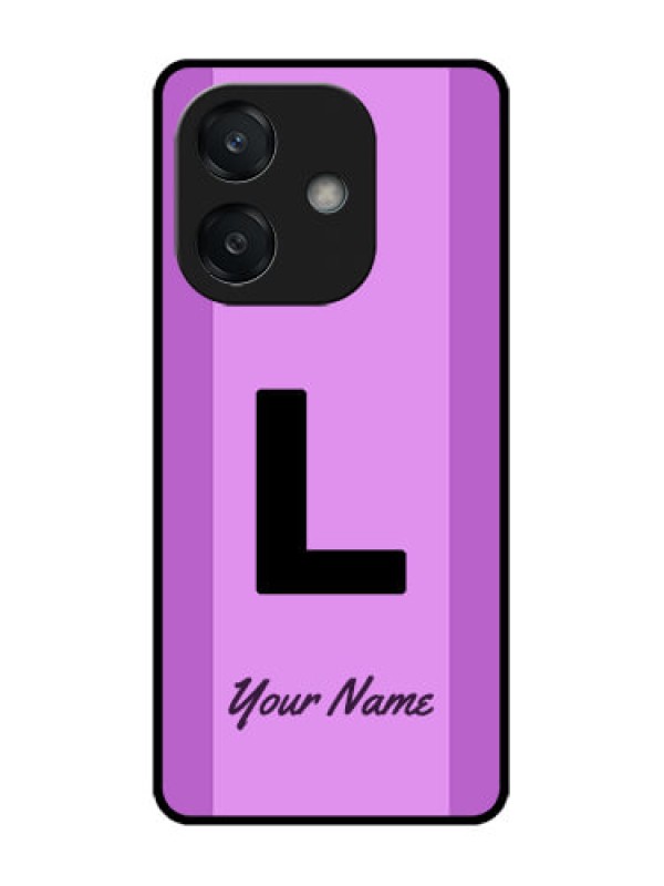 Custom Oppo A3X 5G Custom Glass Phone CaseTricolor Custom Text Design