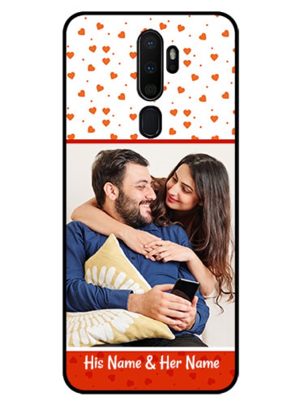 Custom Oppo A5 2020 Custom Glass Phone Case  - Orange Love Symbol Design