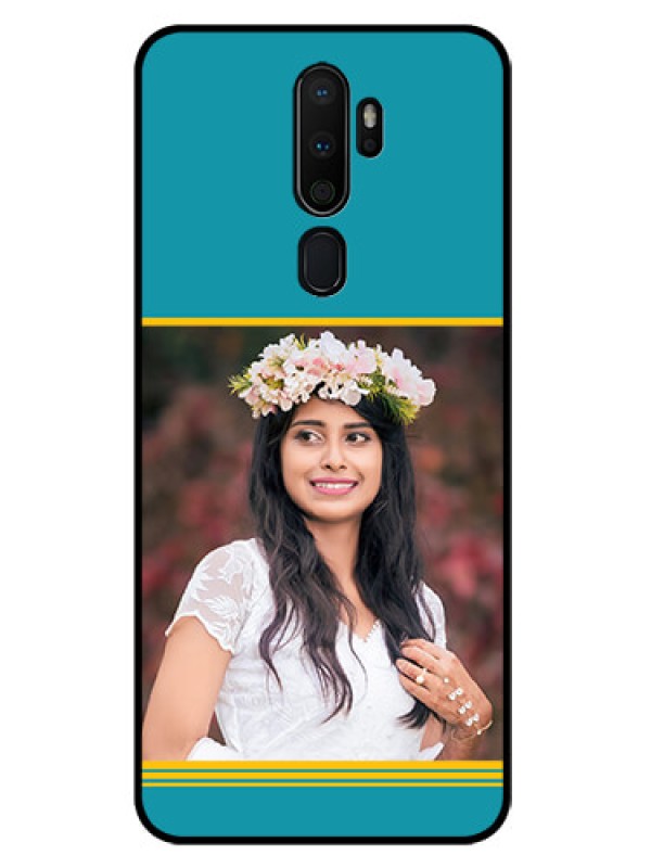 Custom Oppo A5 2020 Custom Glass Phone Case  - Yellow & Blue Design 