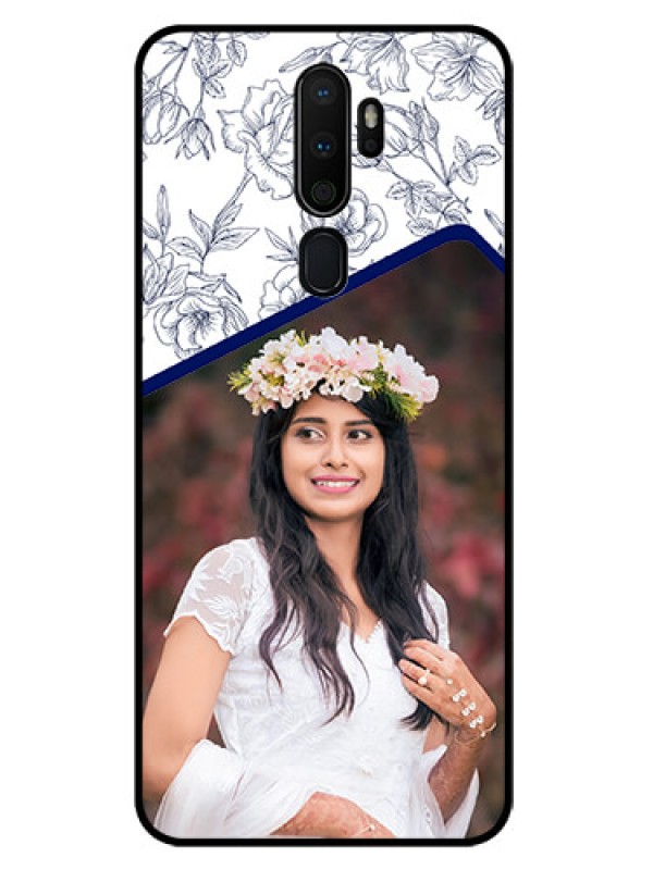 Custom Oppo A5 2020 Personalized Glass Phone Case  - Premium Floral Design