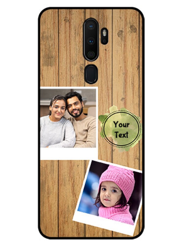 Custom Oppo A5 2020 Custom Glass Phone Case  - Wooden Texture Design