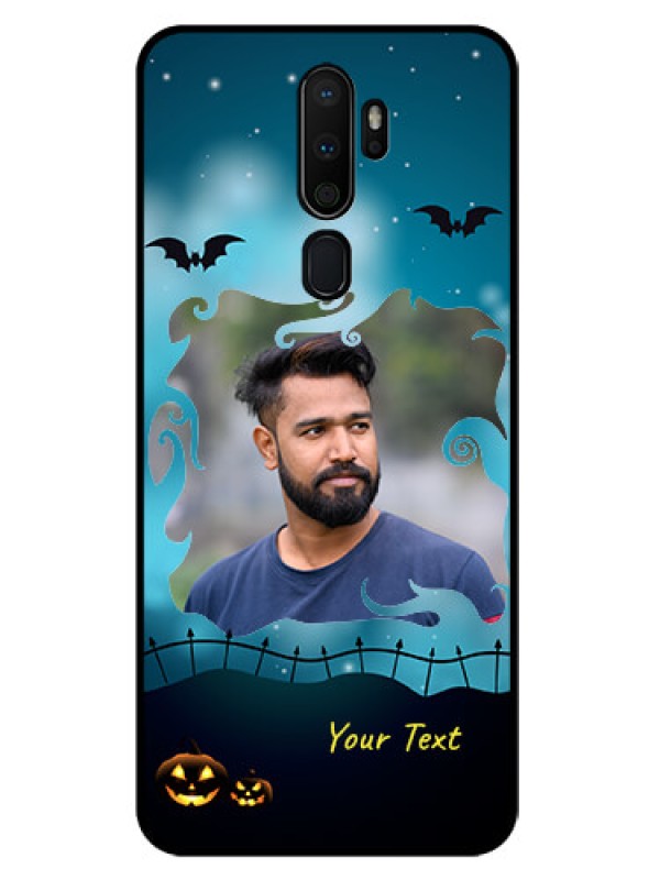 Custom Oppo A5 2020 Custom Glass Phone Case  - Halloween frame design
