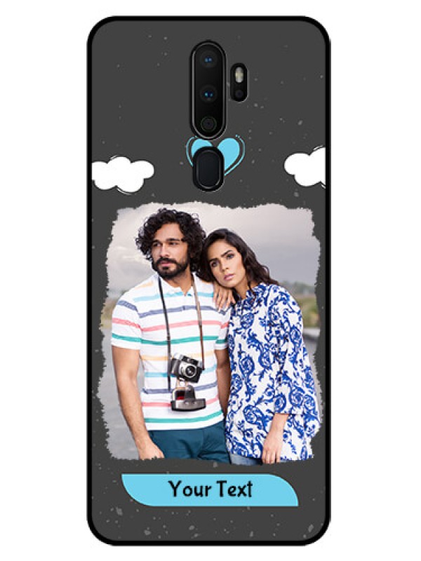 Custom Oppo A5 2020 Custom Glass Phone Case  - Splashes with love doodles Design