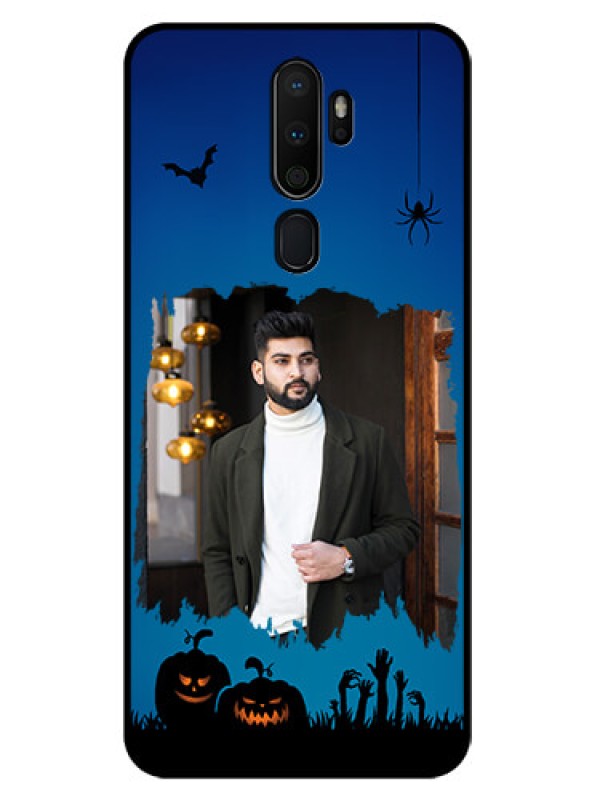 Custom Oppo A5 2020 Photo Printing on Glass Case  - with pro Halloween design 