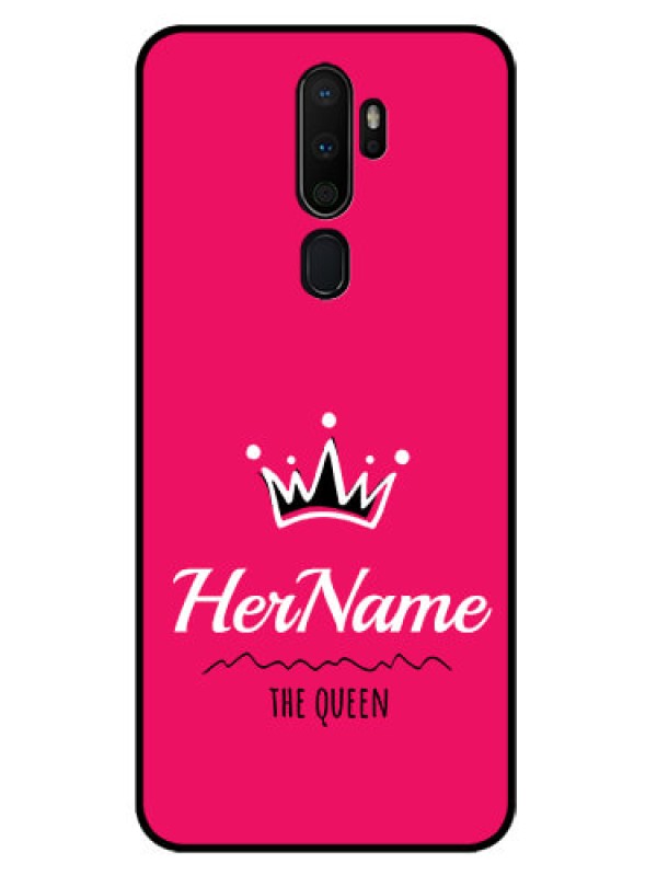 Custom Oppo A5 2020 Glass Phone Case Queen with Name