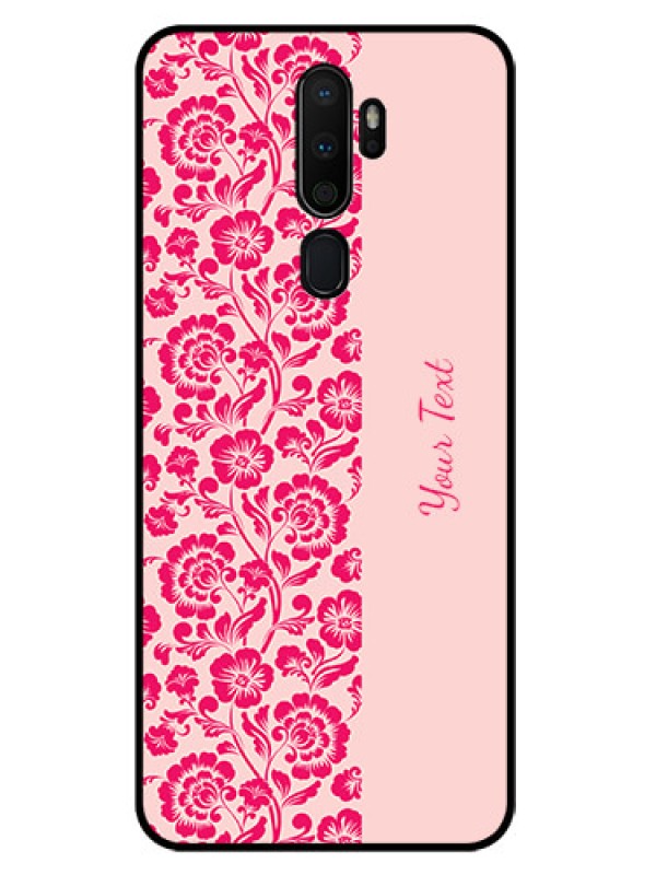 Custom Oppo A5 2020 Custom Glass Phone Case - Attractive Floral Pattern Design