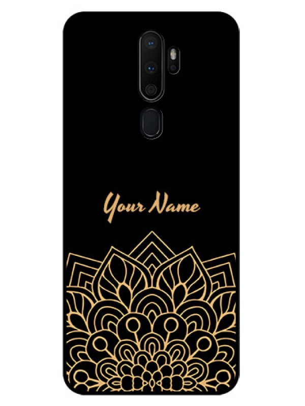 Custom Oppo A5 2020 Custom Glass Phone Case - Golden mandala Design