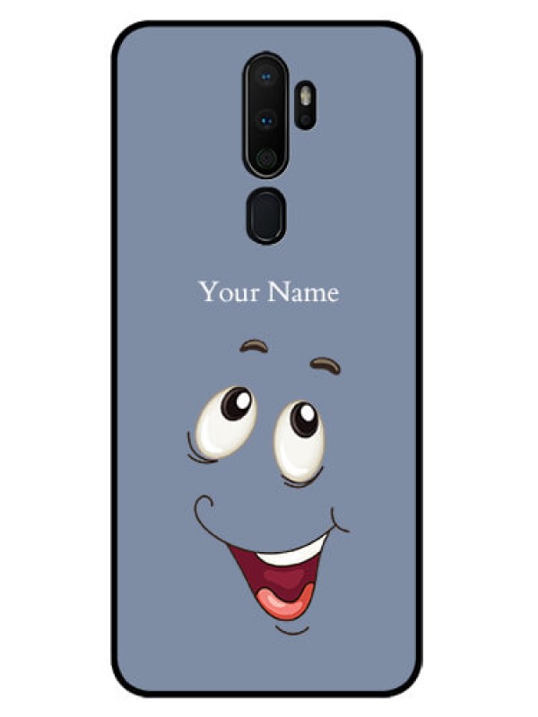 Custom Oppo A5 2020 Photo Printing on Glass Case - Laughing Cartoon Face Design