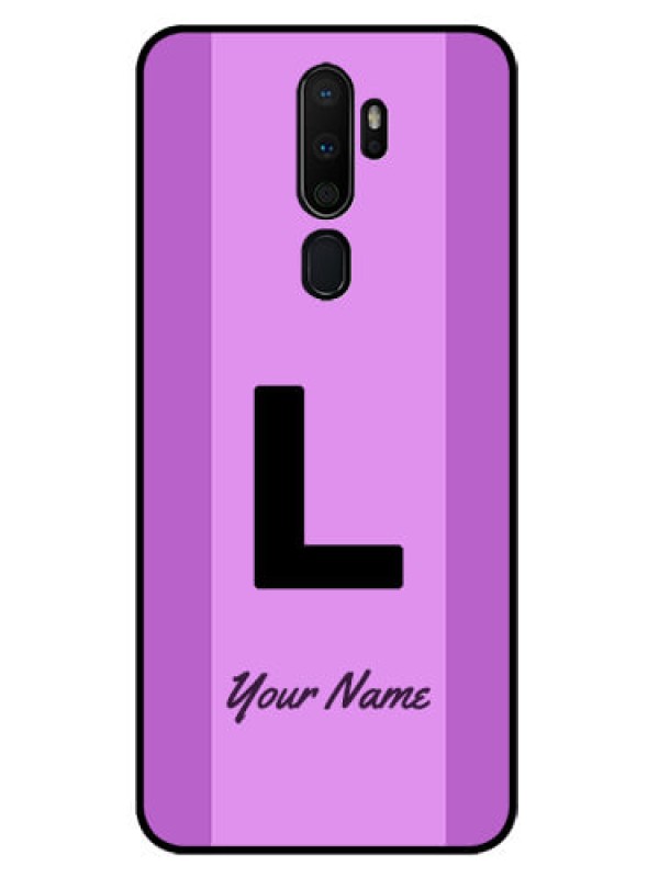 Custom Oppo A5 2020 Custom Glass Phone Case - Tricolor custom text Design
