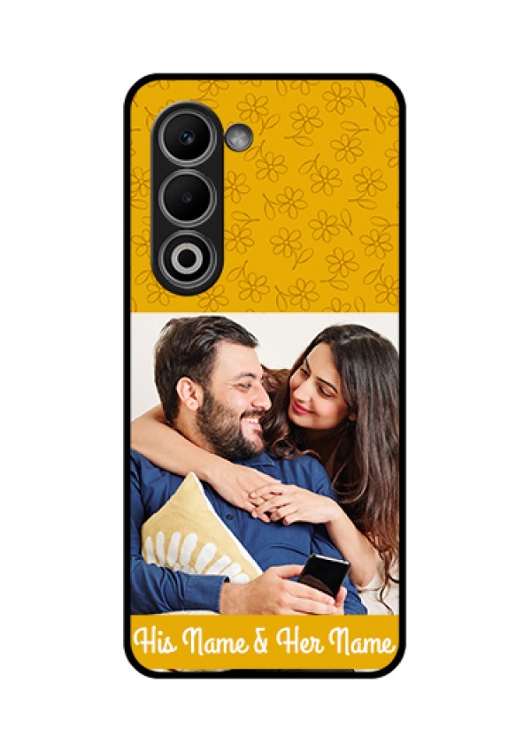 Oppo A5 5G Custom Glass Phone Case - Yellow Floral Design