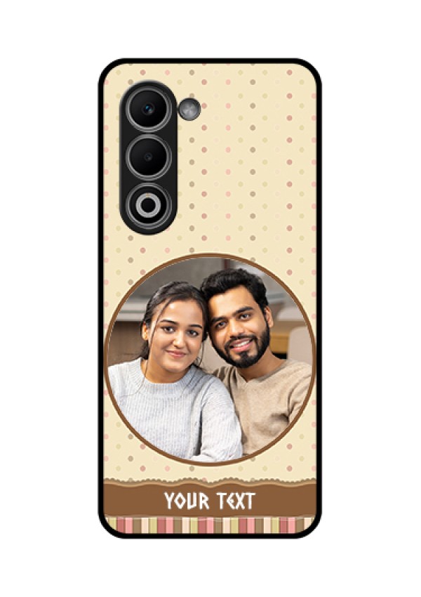 Oppo A5 5G Custom Glass Phone Case - Brown Dotted Mobile Case Design