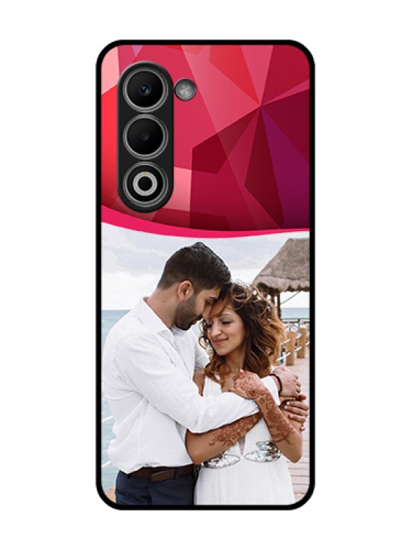 Custom Oppo A5 5G Custom Glass Phone Case - Red Abstract Design