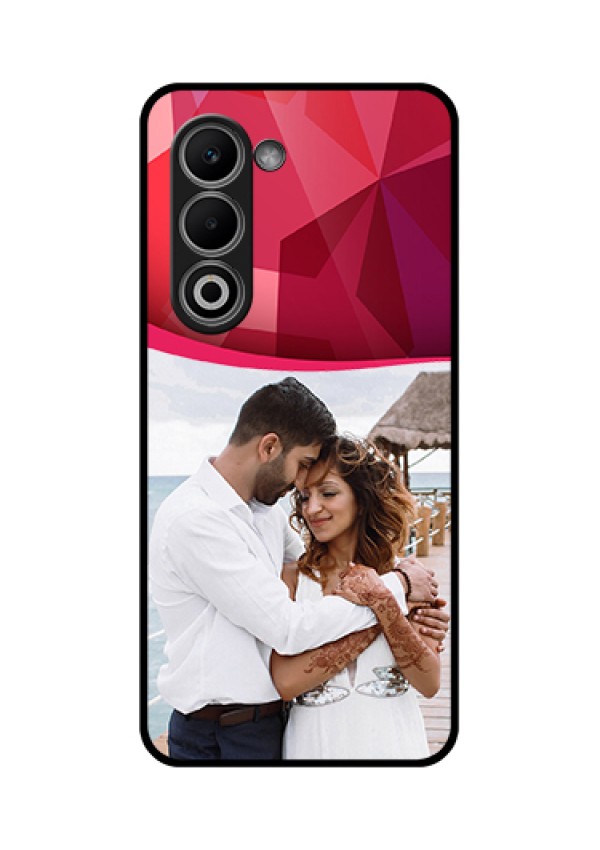 Oppo A5 5G Custom Glass Phone Case - Red Abstract Design