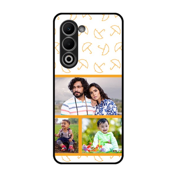 Oppo A5 5G Custom Glass Phone Case - Yellow Pattern Design