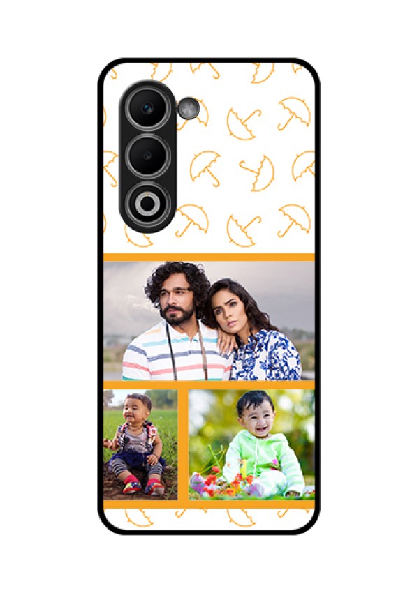 Oppo A5 5G Custom Glass Phone Case - Yellow Pattern Design
