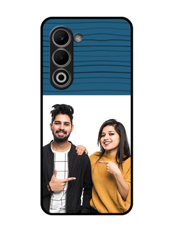 Custom Oppo A5 5G Custom Glass Phone Case - Blue Pattern Cover Design